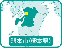 熊本市（熊本県）の位置を示す地図