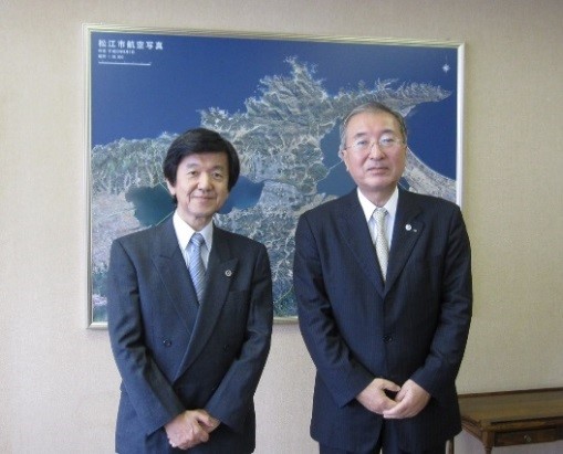 松江市の松浦市長と撮影