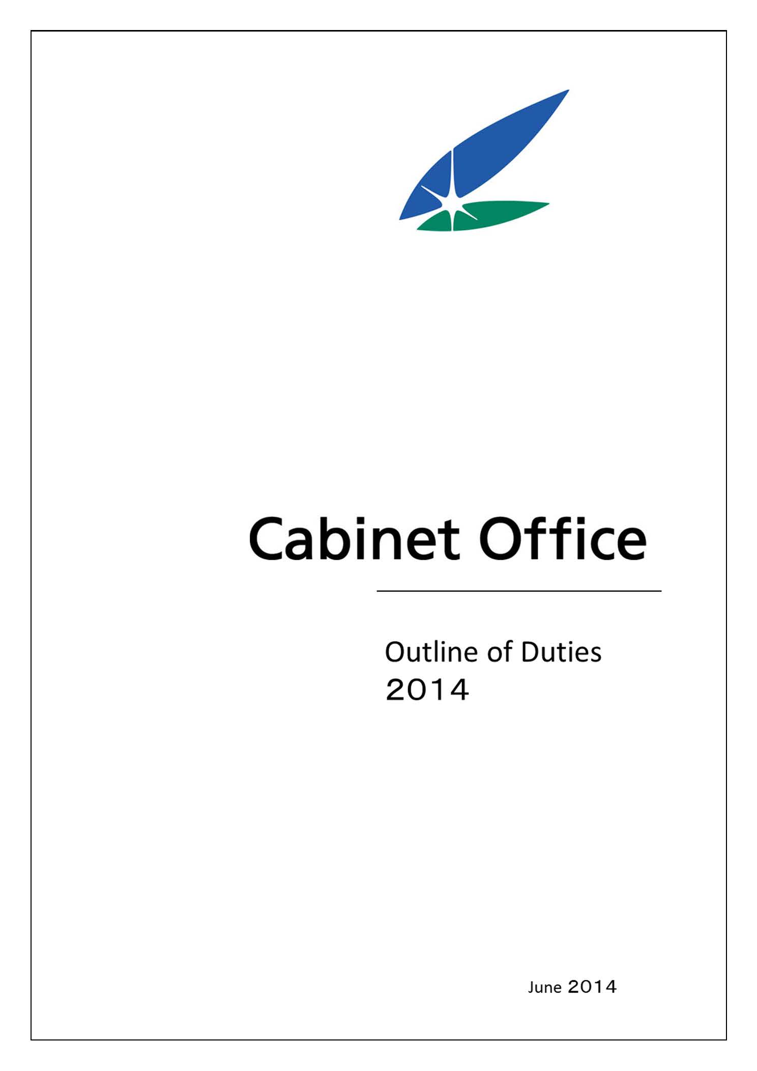 Outline Of Duties 2014 Cabinet Office Cabinet Office Home Page