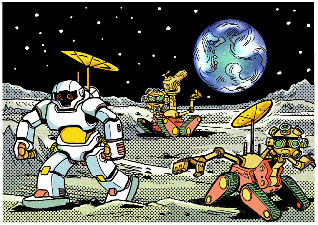 「ロボットが月旅行」イメージ