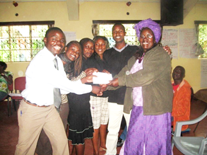 A group applying for membership in UZIMA Foundation from the inaugural Director Ms Malesi Kinaro