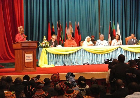 Prof. Were speaks at the conference.