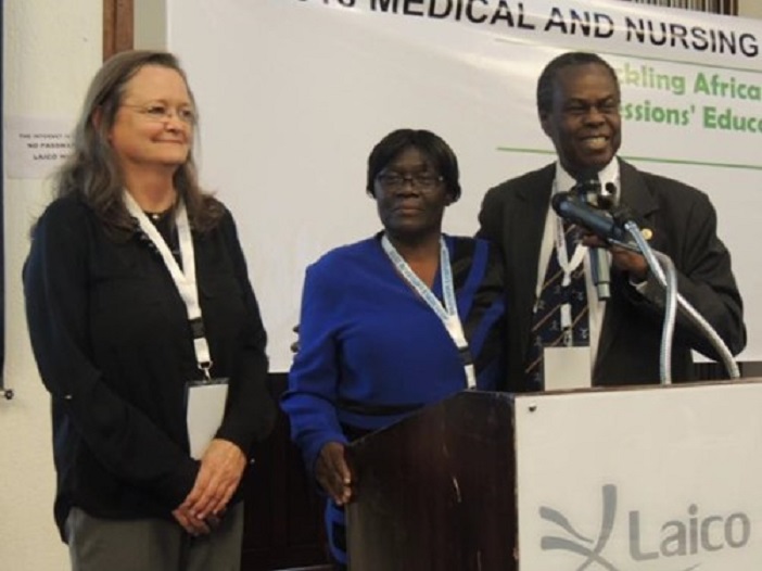 Dr. Omaswa at the launch of the AFREHealth in Nairobi, Kenya, August 2017
