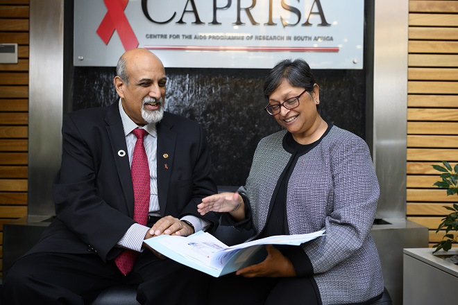 Professors Salim and Quarraisha Abdool Karim at the CAPRISA headquarters
