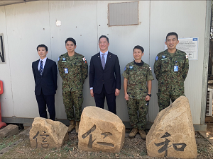 南スーダン国際平和協力隊員との懇談