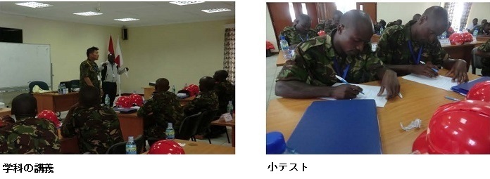 (左)学科の講義、(右)小テスト