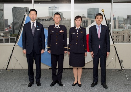 第１１次ＵＮＭＩＳＳ司令部要員出発式（兵站幕僚、航空運用幕僚）の様子