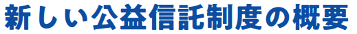 新しい公益信託制度の概要 