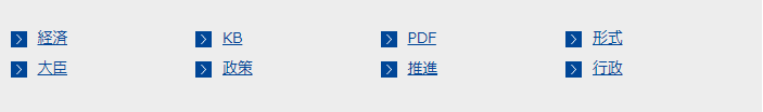 画面イメージ:テキストリンクとして表示される関連キーワード